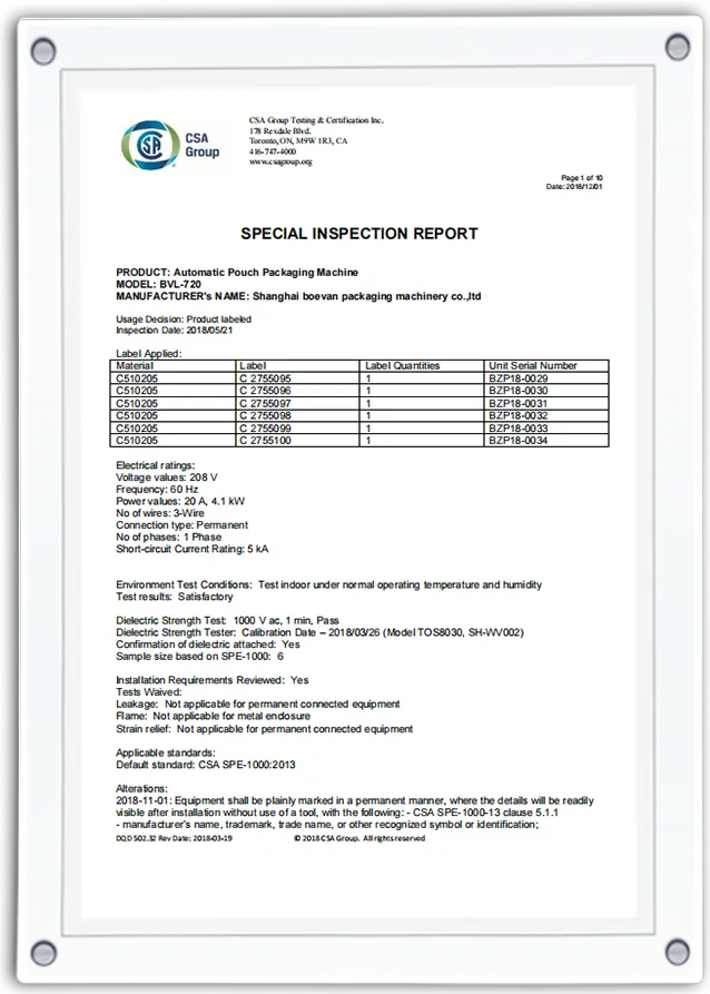 Boevan CE certificate